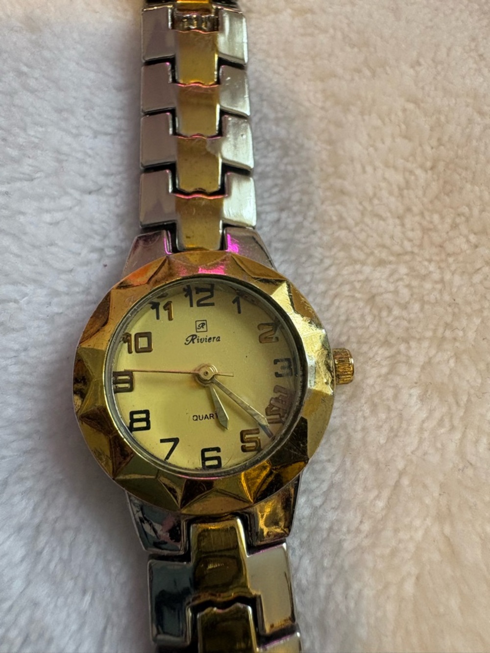 Riviera Women's Two-Tone Gold and Silver Bracelet Watch